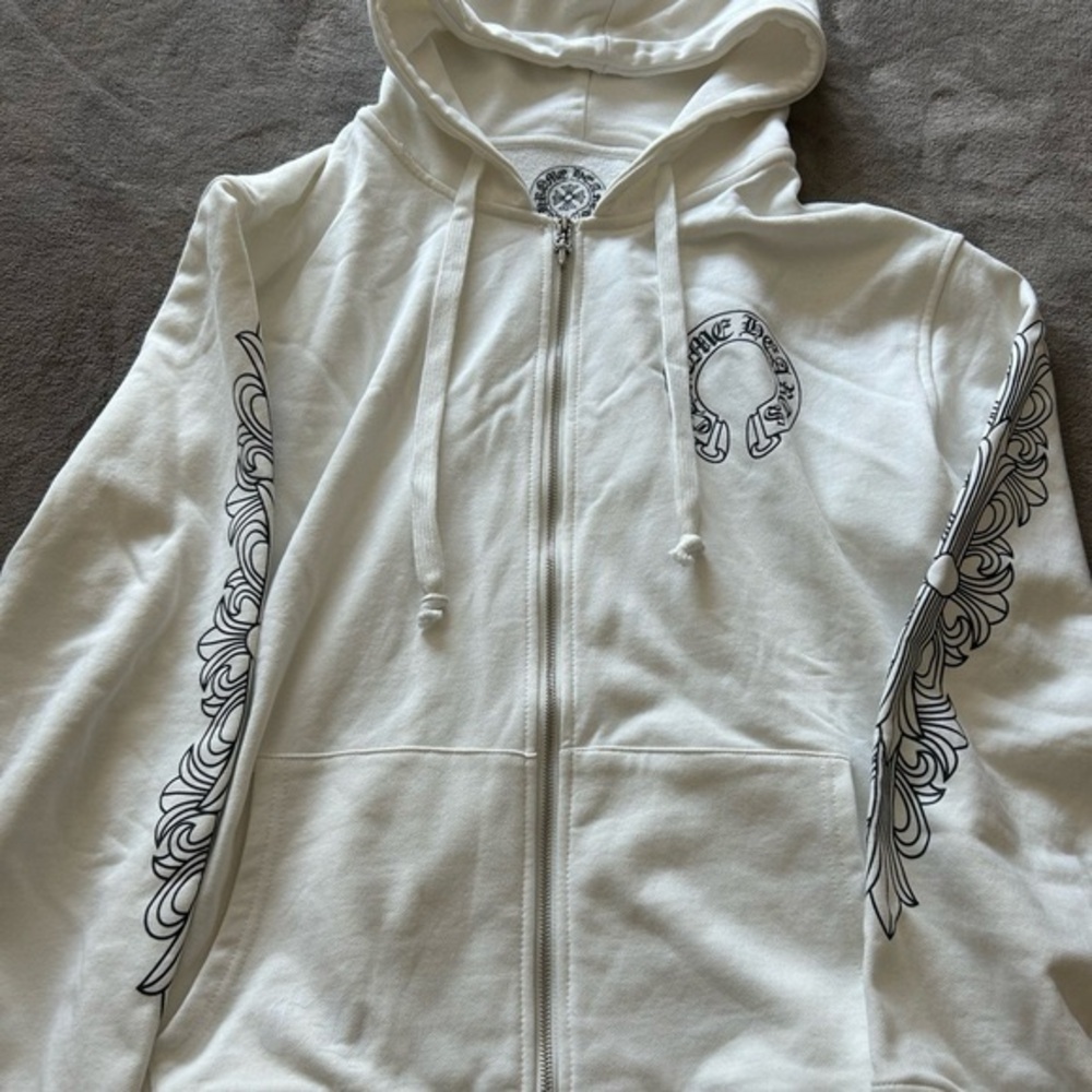 Chrome Hearts White Floral Sweater